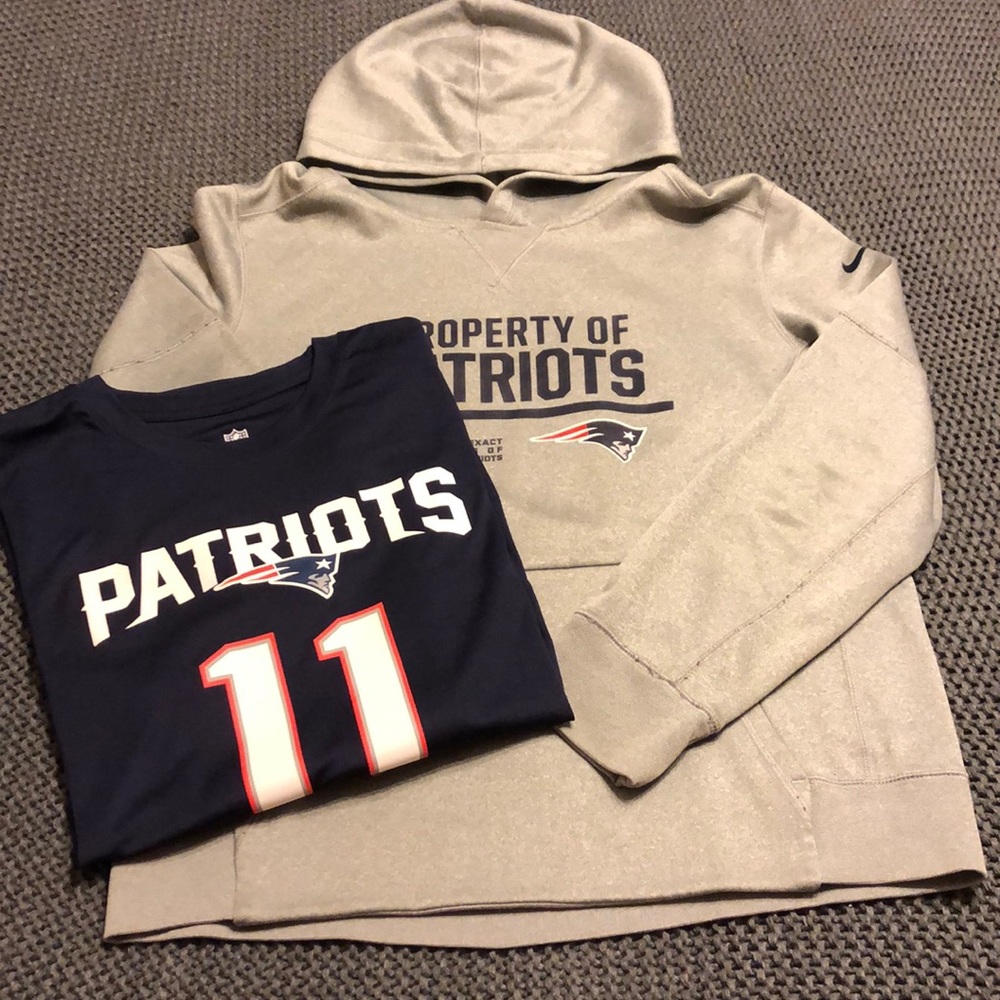 Patriots Hoodie and Edelman Tee